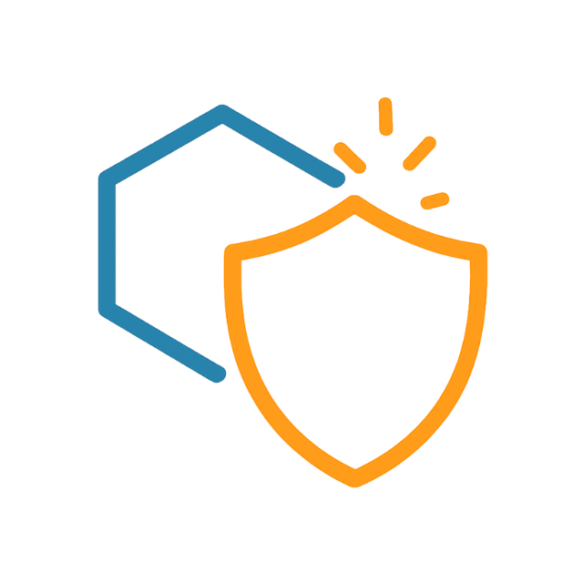 Icon of a shield protecting a muscle cell, representing how antioxidants in fruit reduce exercise-induced muscle damage.