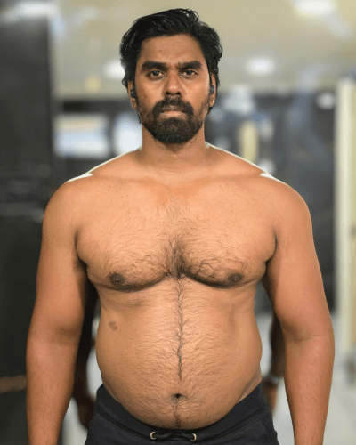Tamil Arasan at 103kg during bulk phase